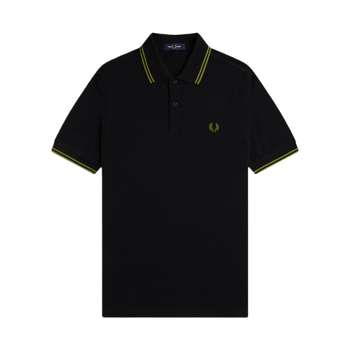 프레드페리 M3600 트윈 팁 프레드페리 셔츠 블랙/애플(Fred Perry M3600 Twin Tipped Fred Perry Shirt Black/Apple/Apple)