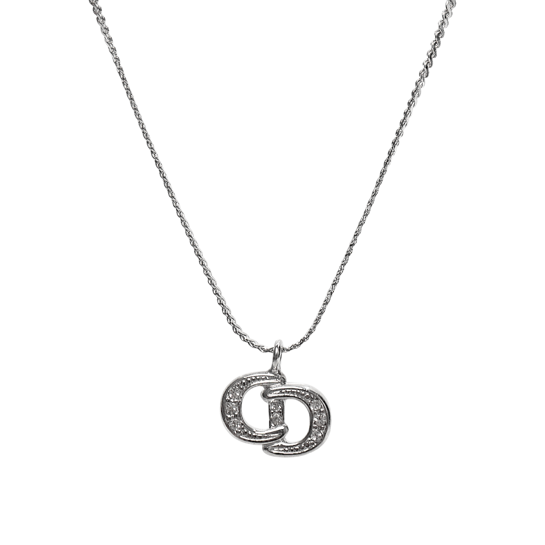 ITWL5FDIQ5OJ Dior Cubic CD Silver Necklace