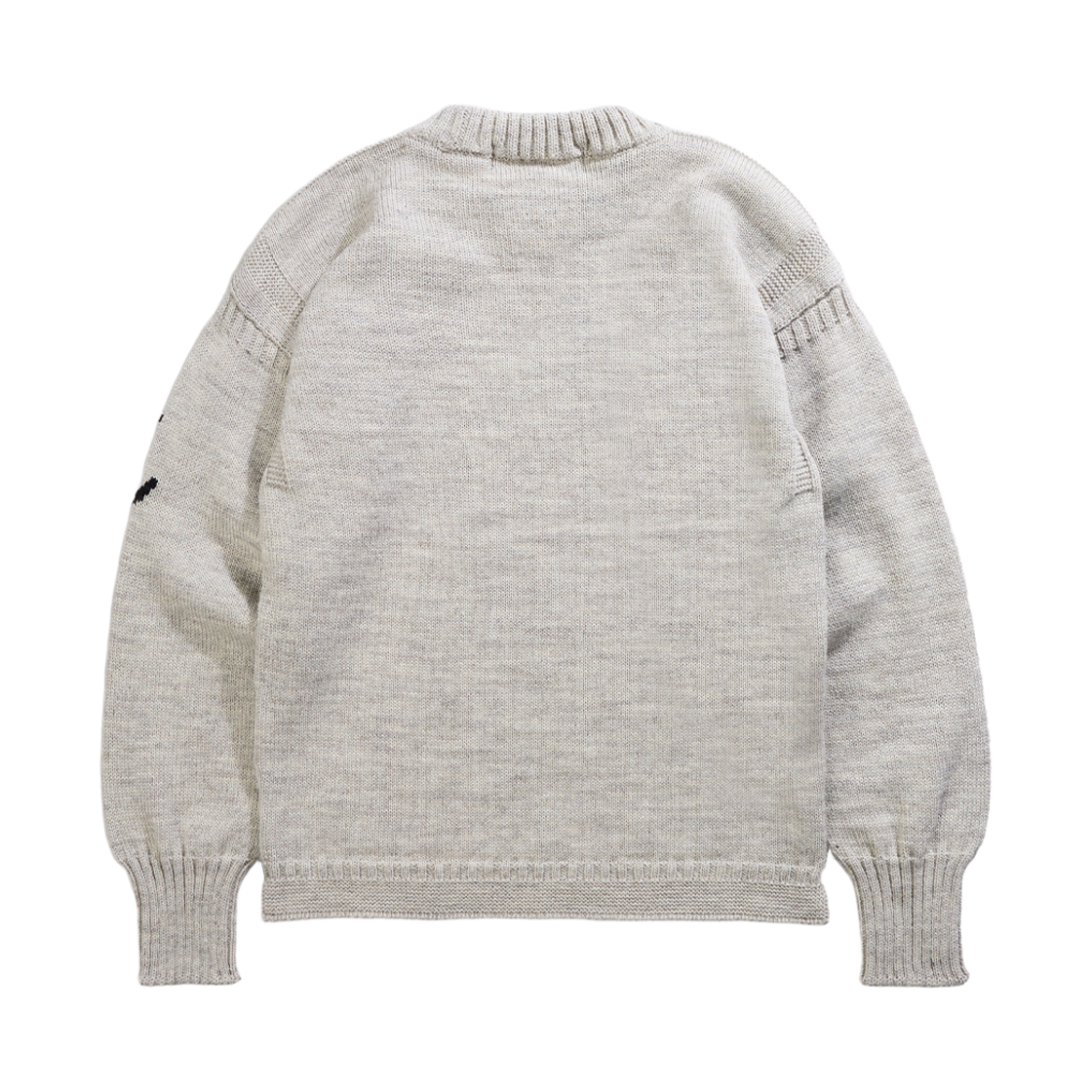건지울른스 크루넥 홀가먼트 스웨터 라이트 그레이(Guernsey Woollens Crewneck Wholegarment Sweater Light Grey) - 2