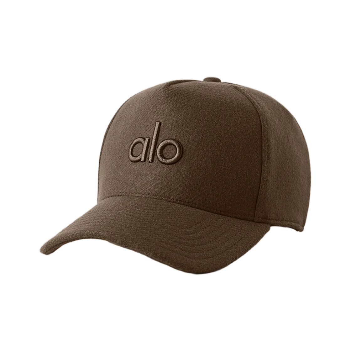 A0715U Alo Yoga Wool Blend District Trucker Hat Espresso