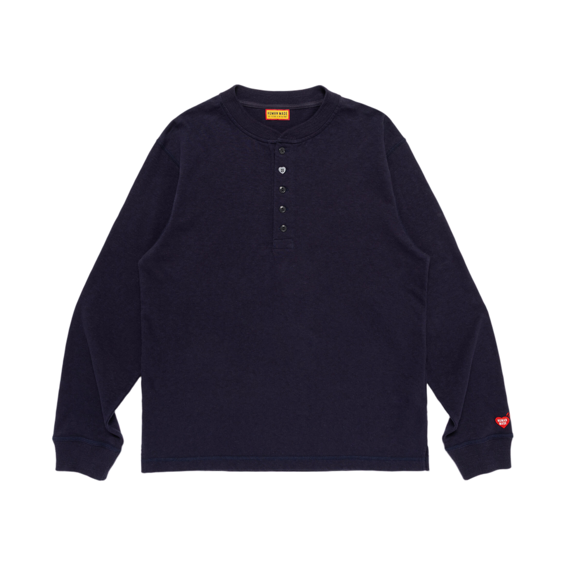 HM32CS006 Human Made Henley Neck Shirt Navy