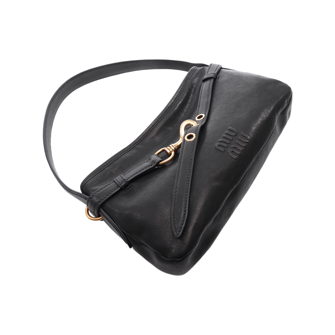 [15% 쿠폰] 미우 미우 아벙츄어 나파 레더 백 블랙([15% 쿠폰] Miu Miu Aventure Nappa Leather Bag Black) - 5