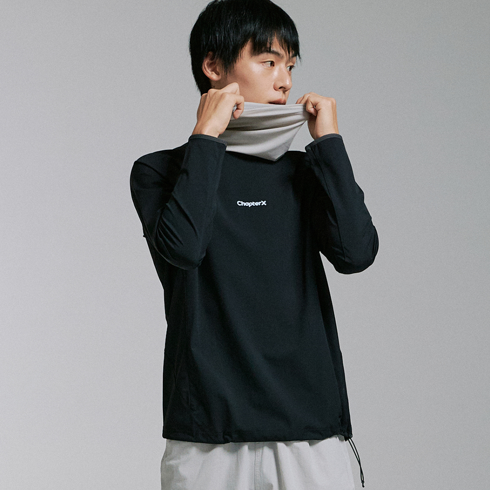 챕터엑스 퀵 드라이 커버드 레이어 블랙(Chapter.X Quick-Dry Covered Layer Top Black) - 5