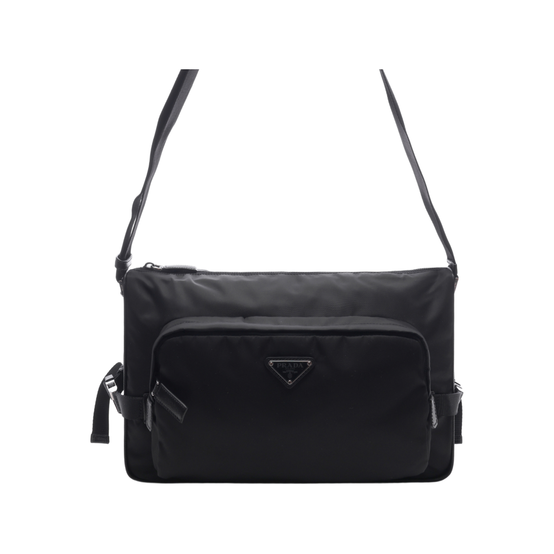 [15% 쿠폰] 프라다 라지 리나일론 앤 사피아노 레더 숄더백 블랙([15% 쿠폰] Prada Large Re-Nylon and Saffiano Leather Shoulder Bag Black) - 2