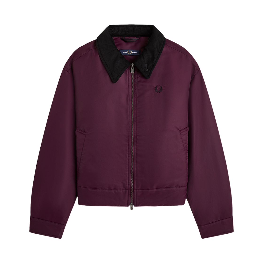 프레드페리 우먼즈 오버사이즈드 패디드 카반 재킷 플럼(Fred Perry Oversized Padded Caban Jacket Plum)