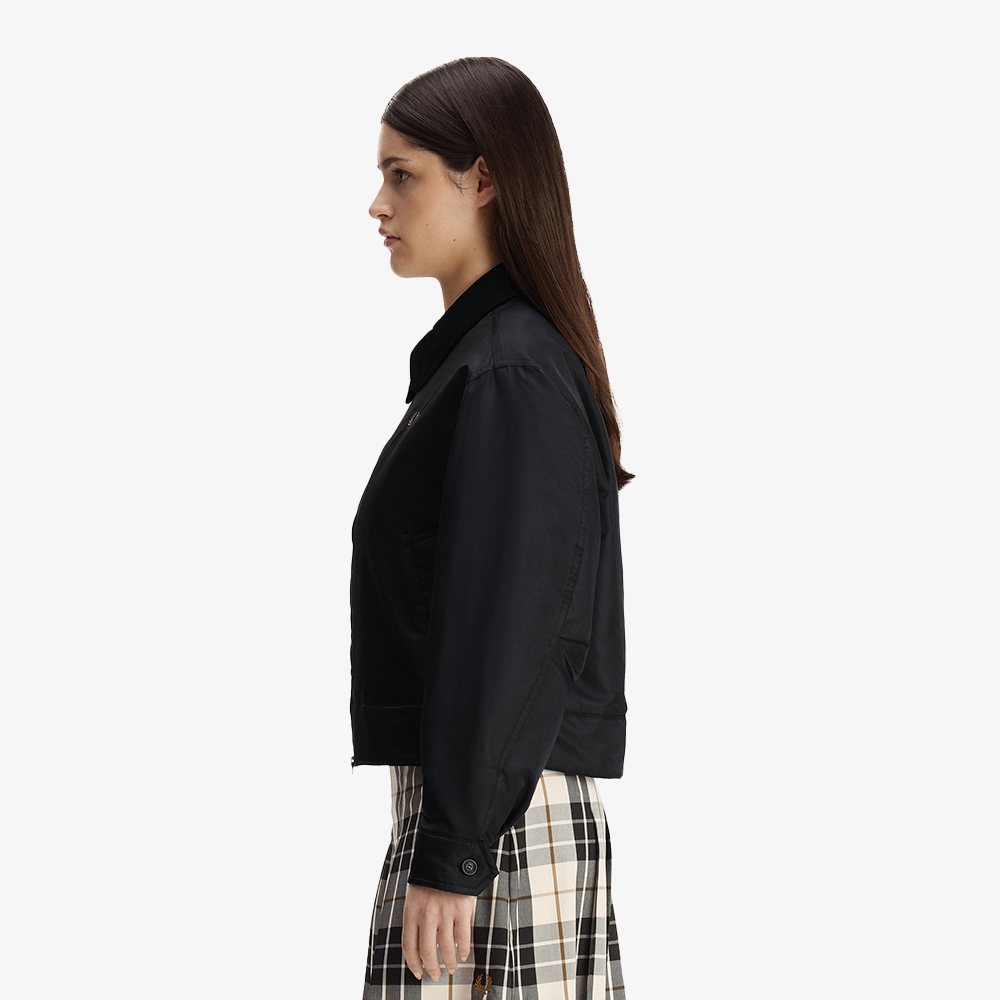 프레드페리 우먼즈 오버사이즈드 패디드 카반 재킷 블랙(Fred Perry Oversized Padded Caban Jacket Black) - 4