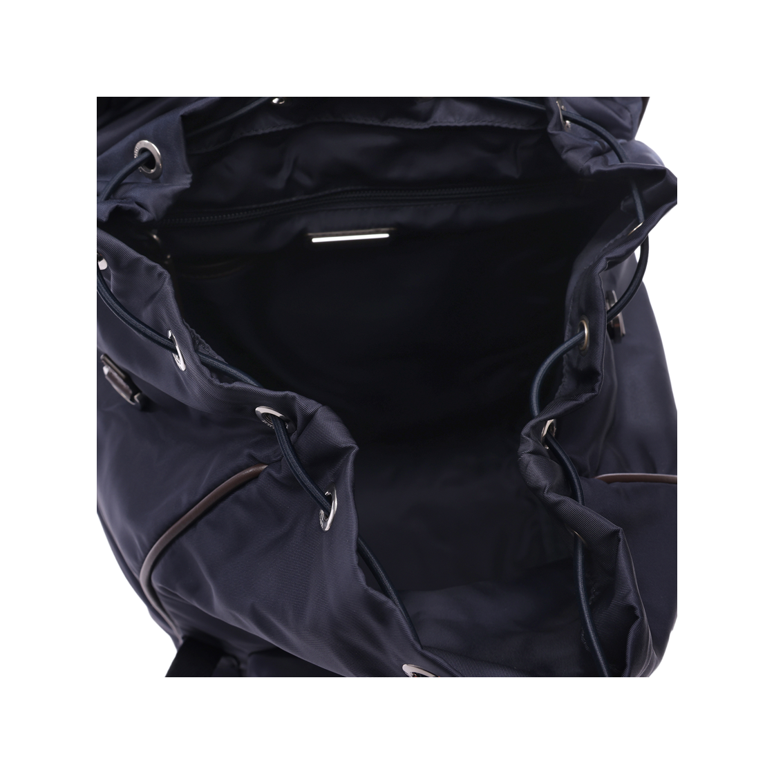 [15% 쿠폰] 프라다 리나일론 앤 레더 백팩 블루 커피([15% 쿠폰] Prada Re-Nylon and Leather Backpack Blue Coffee) - 6