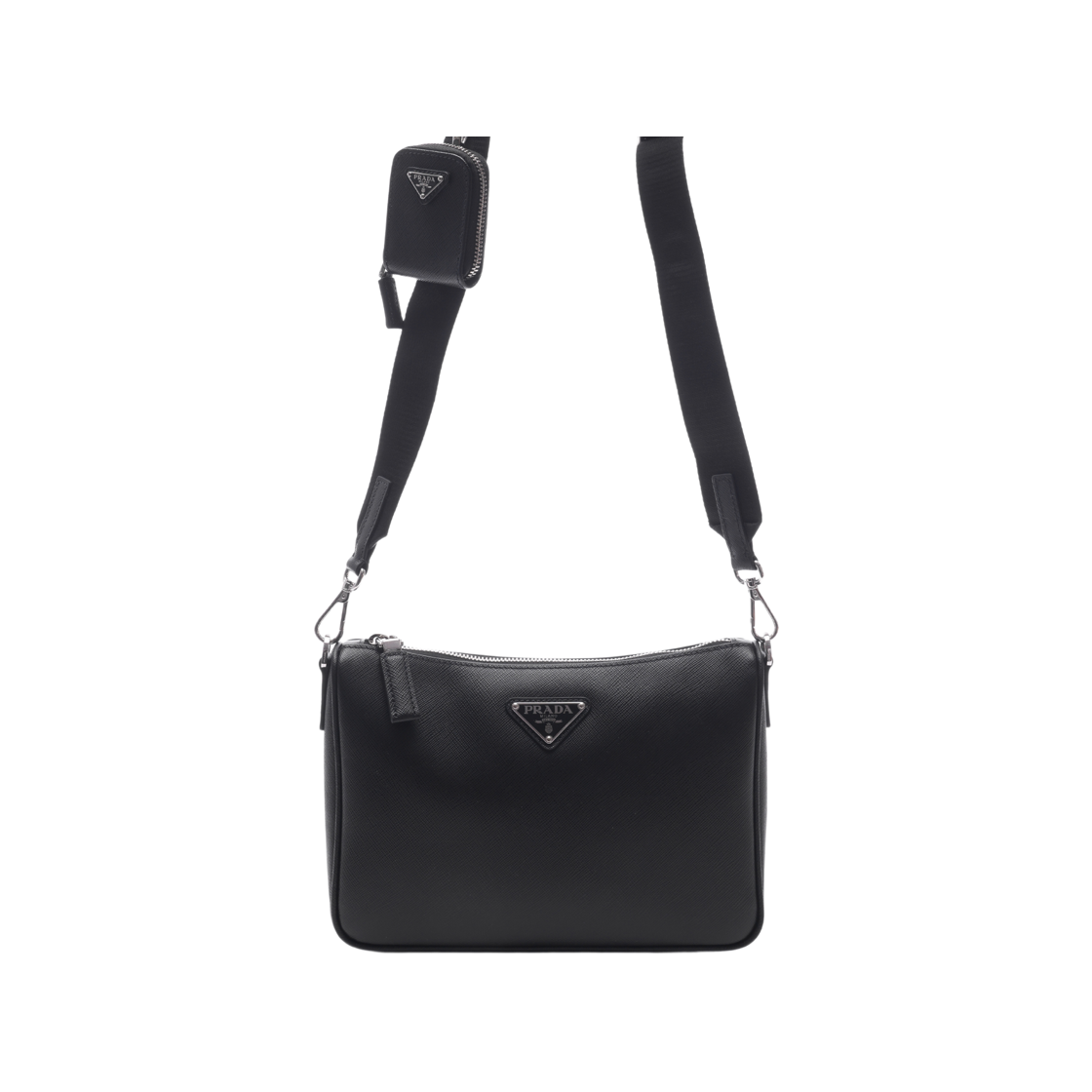 2VH113 9Z2 F0002 V DMP [15% 쿠폰] Prada Saffiano Leather Shoulder Bag Black