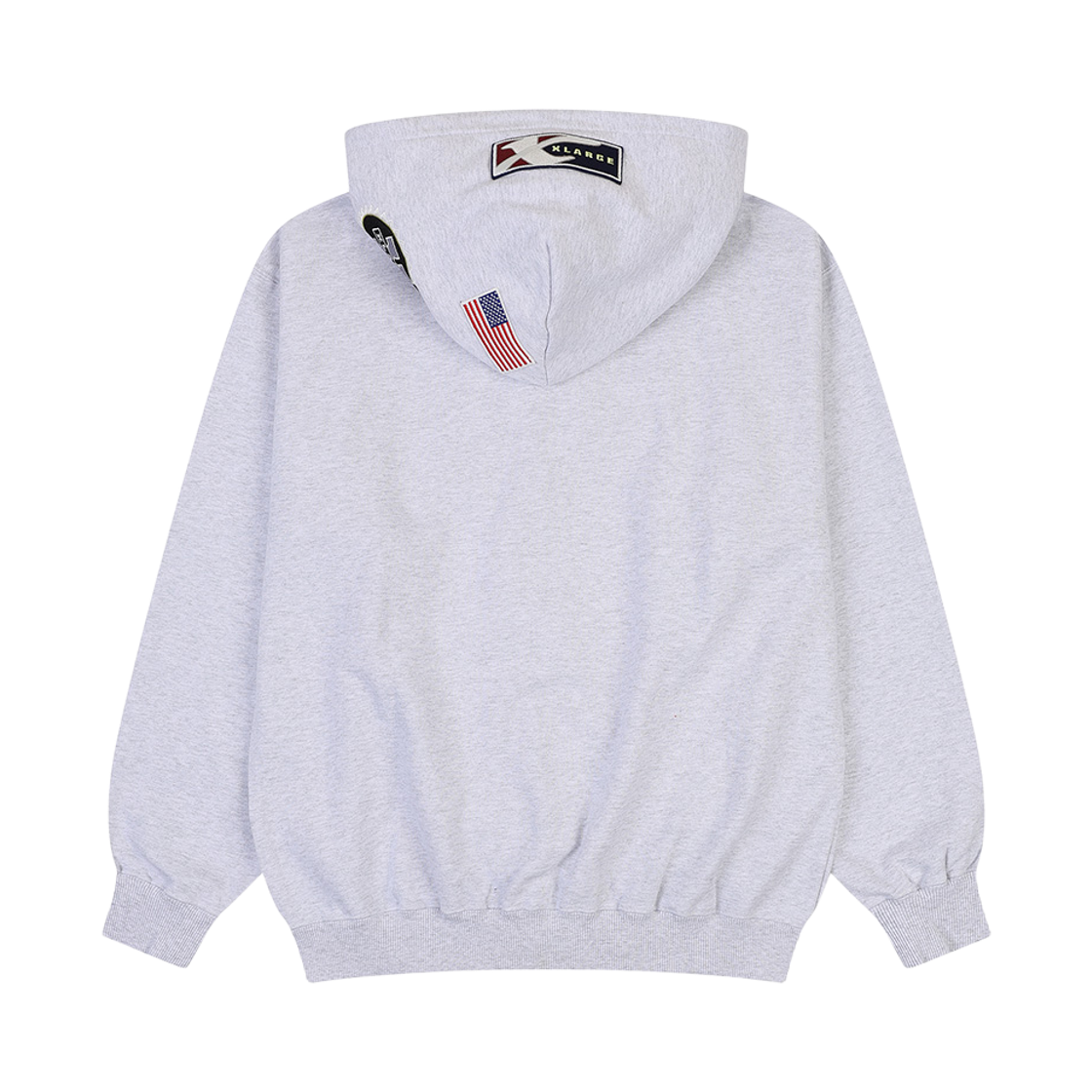 피어 엑스라지 멀티 엠블럼 집 후디드 스웨트셔츠 그레이(PEER Xlarge Multi Emblem Zip Hooded Sweatshirt Gray) - 2