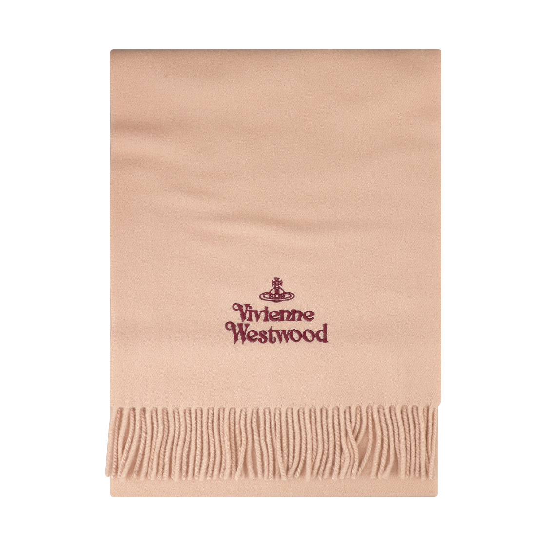 81030007 W00Q7 C401 [15% 쿠폰] Vivienne Westwood Embroidered Logo Muffler Beige