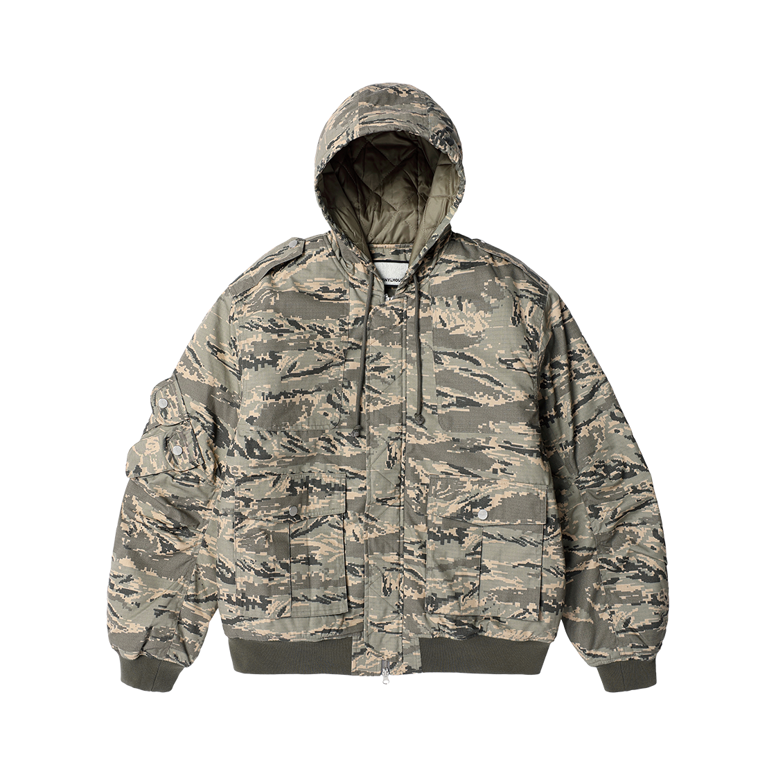 VH2GFUB960ACM Thevinylhouse Military Hooded Jacket Camo