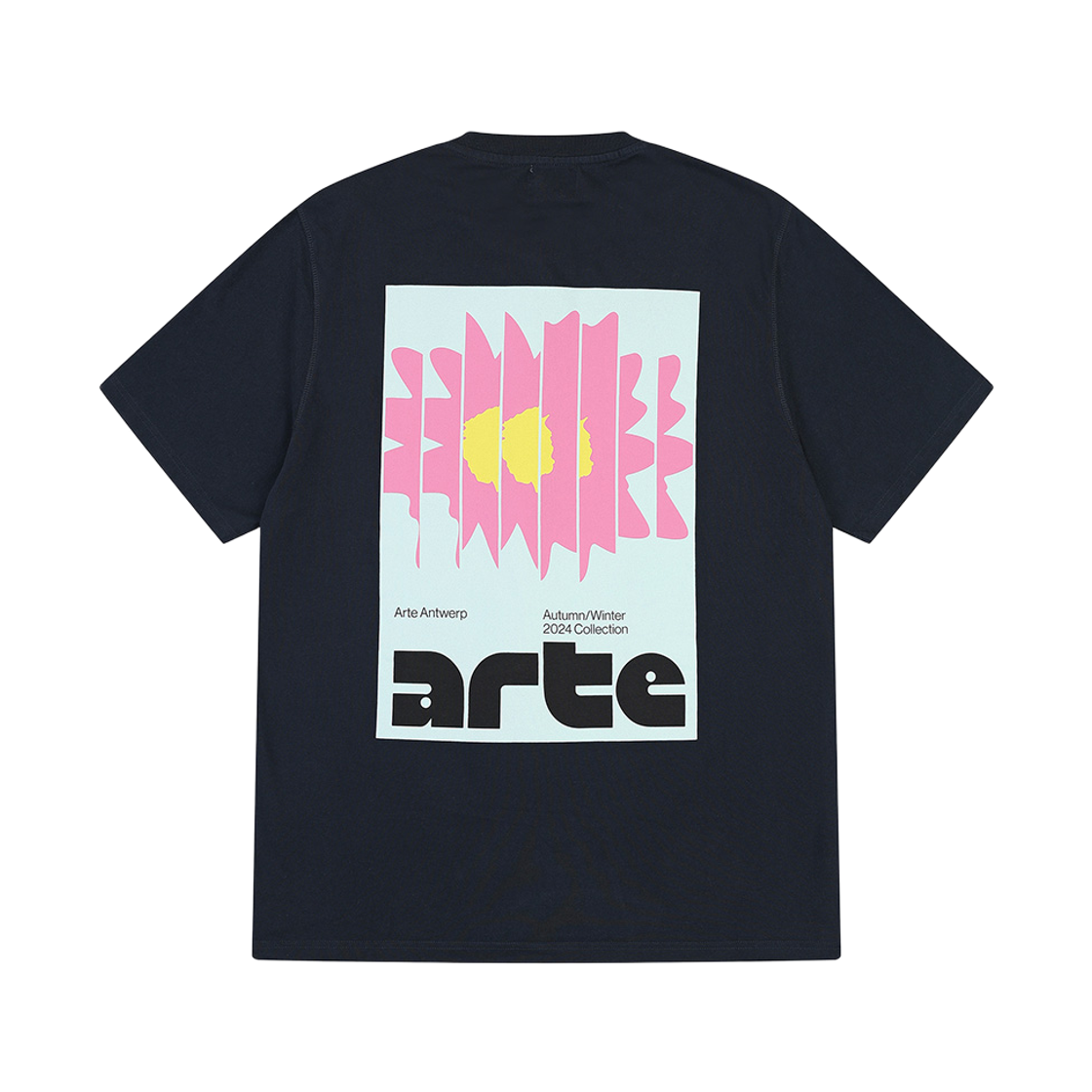 피어 아르테 앤트워프 플라워 포스터 티셔츠 네이비(PEER Arte Antwerp Flower Poster T-Shirt Navy) - 2