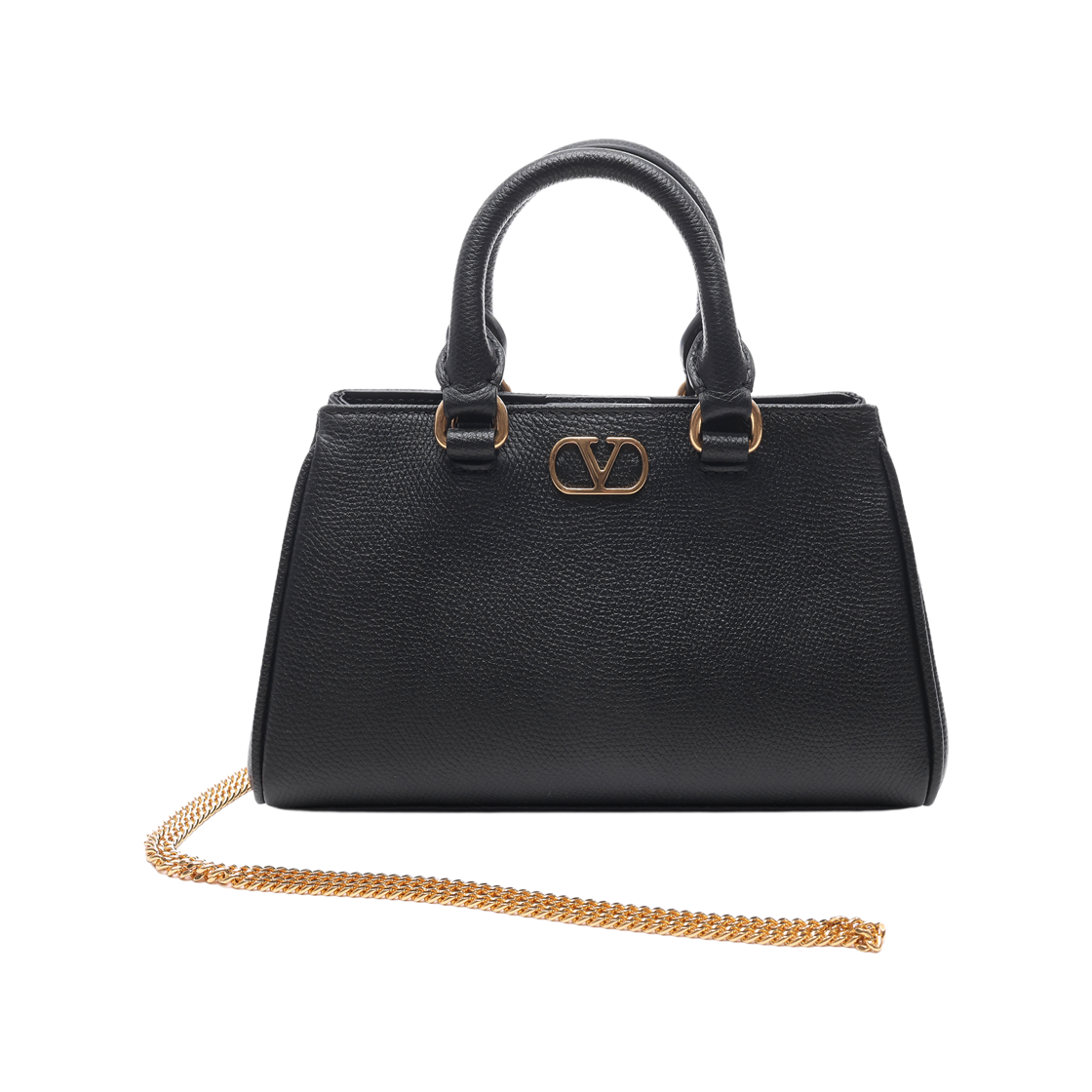 9W2P0BA9 SNP 0NO 26F [15% 쿠폰] Valentino Vlogo Signature Leather Tote Bag Black Gold
