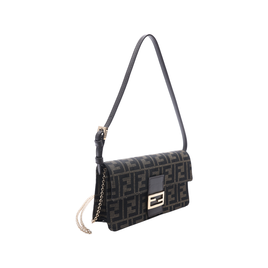 [15% 쿠폰] 펜디 FF 자카드 튜브 체인 월렛 브라운([15% 쿠폰] Fendi FF Jacquard Tube Chain Wallet Brown) - 3