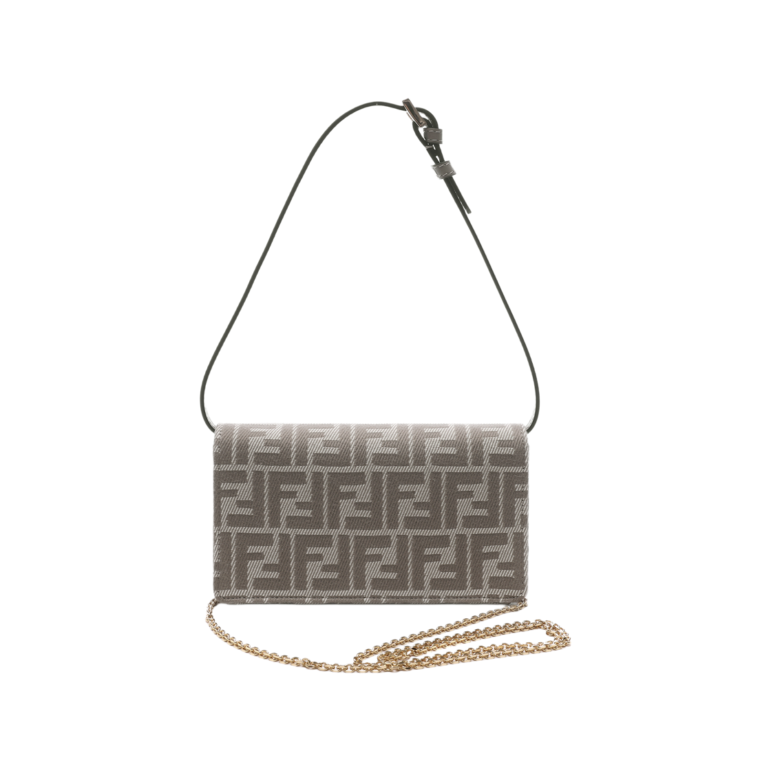 [15% 쿠폰] 펜디 FF 자카드 체인 바게트 월렛 베이지([15% 쿠폰] Fendi FF Jacquard Wallet on Chain Baguette Beige) - 4