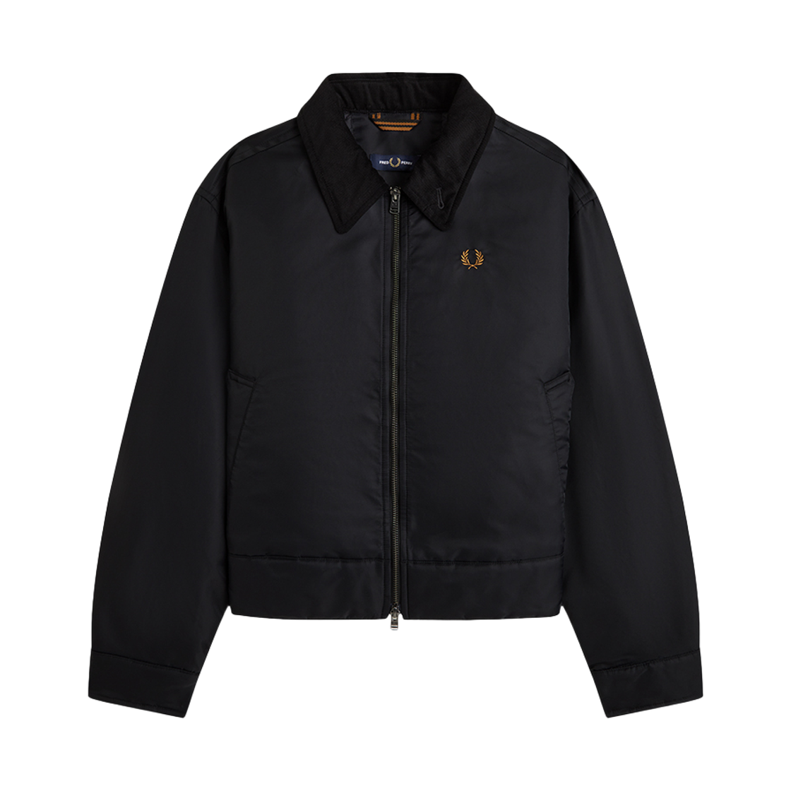 프레드페리 우먼즈 오버사이즈드 패디드 카반 재킷 블랙(Fred Perry Oversized Padded Caban Jacket Black)