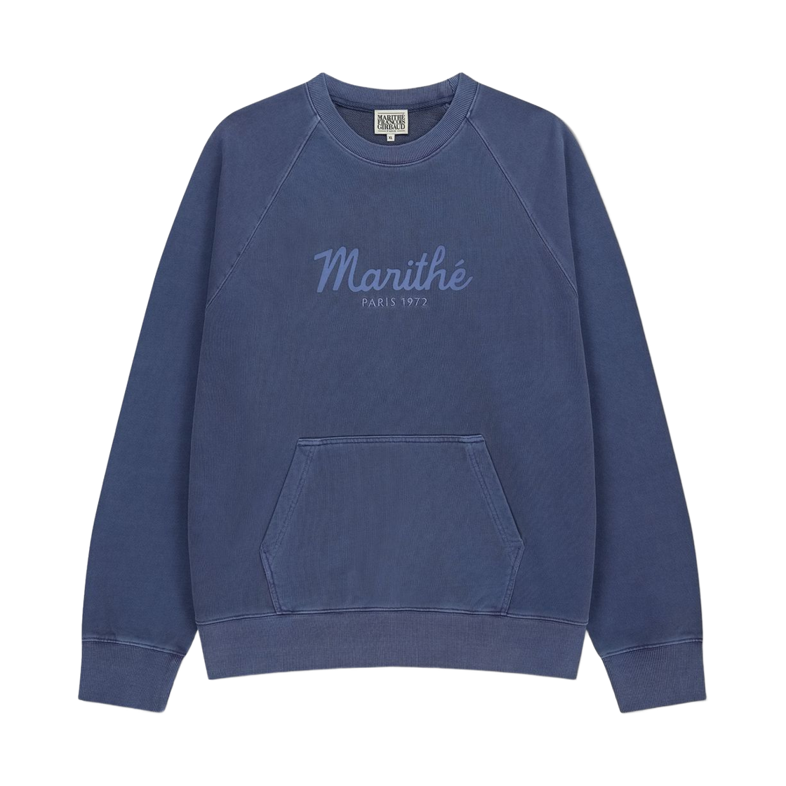 마리떼 프랑소와 저버 가먼트 다이드 오버사이즈 스웨트셔츠 네이비(Marithe Francois Girbaud Garment Dyed Oversized Sweatshirt Navy)