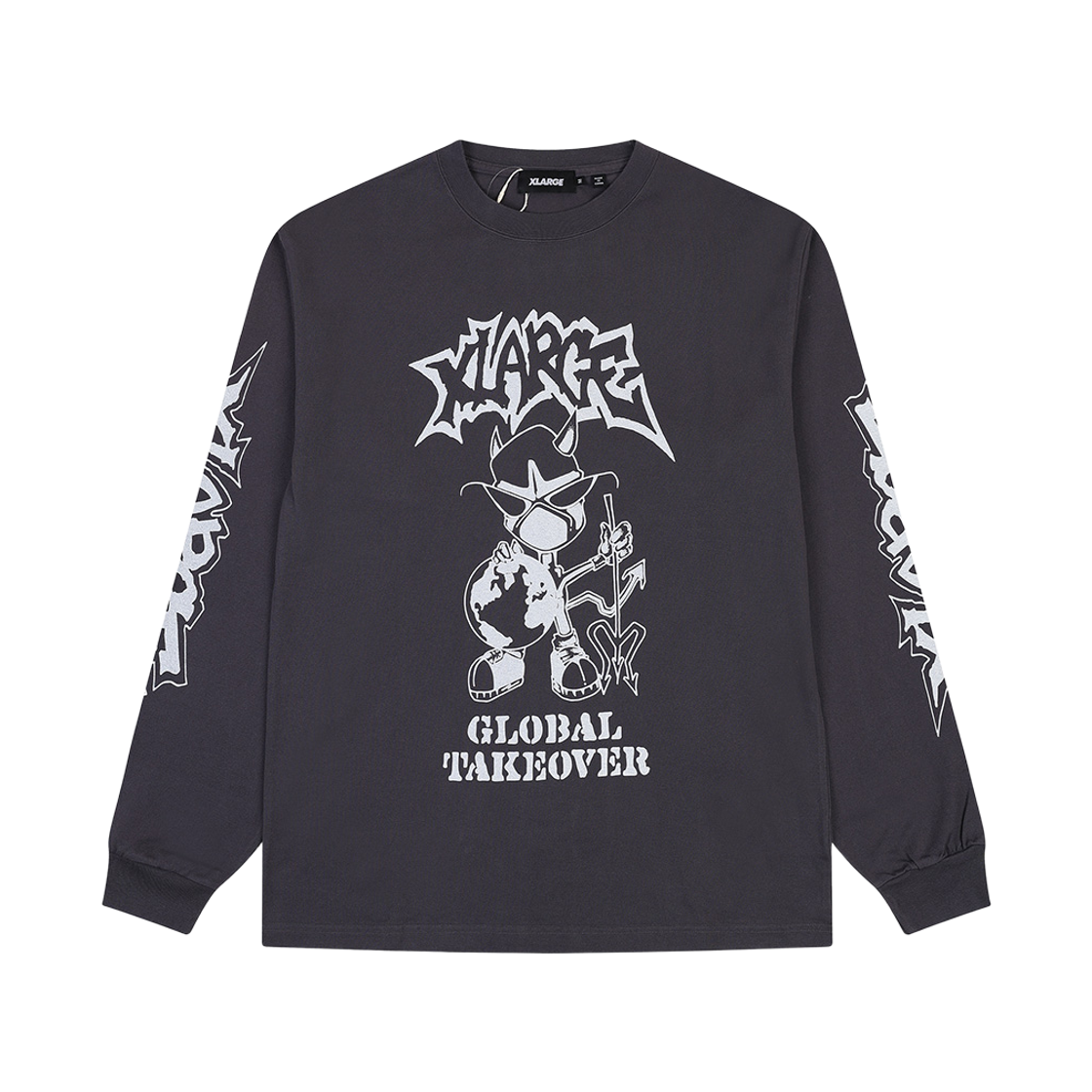 피어 엑스라지 글로벌 테이크오버 롱 슬리브 티 차콜(PEER Xlage Global Takeover L/S Tee Charcoal) - 1