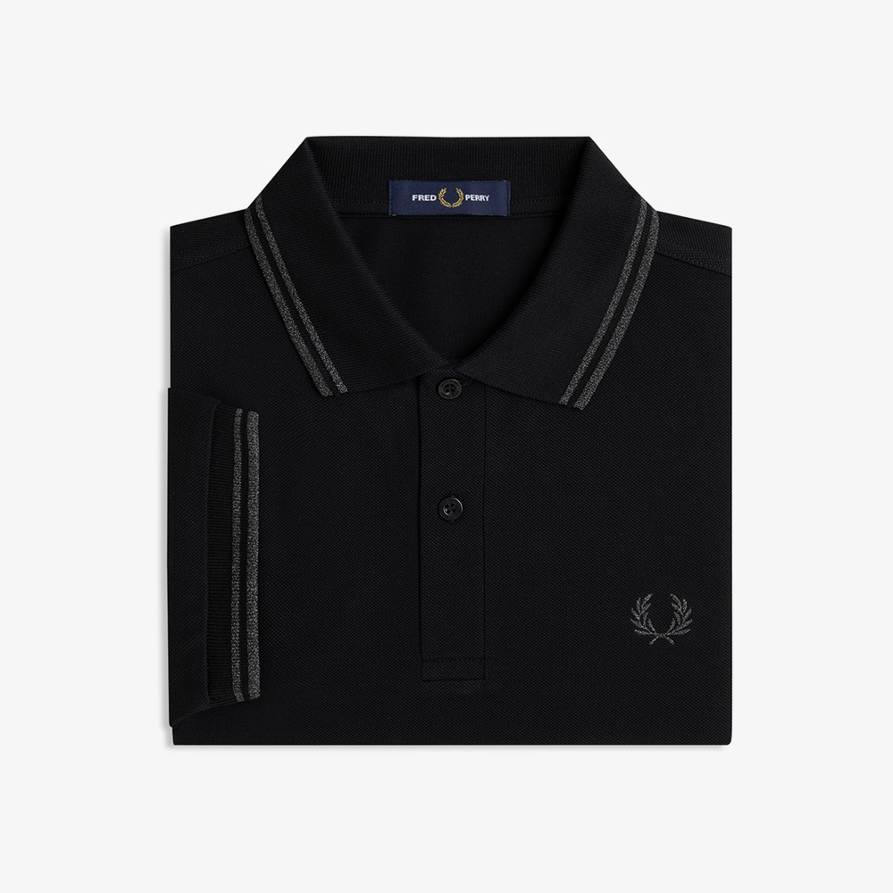 프레드페리 M3600 트윈 팁 프레드페리 셔츠 블랙/리플렉티브블랙(Fred Perry M3600 Twin Tipped Fred Perry Shirt Black/Reflective Black) - 6