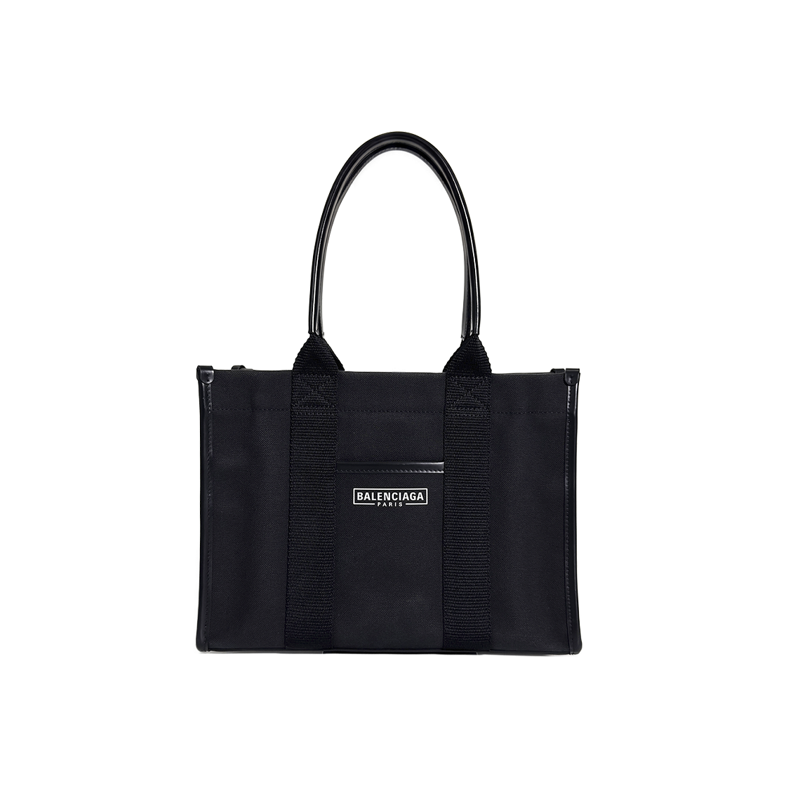 ITKF9UIHKFQ9 Balenciaga Canvas Hardware Logo Tote Shoulder Bag Black