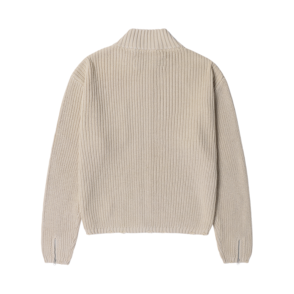 더바이닐하우스 워시드 집업 가디건 베이지(Thevinylhouse Washed Zip-Up Cardigan Beige) - 2