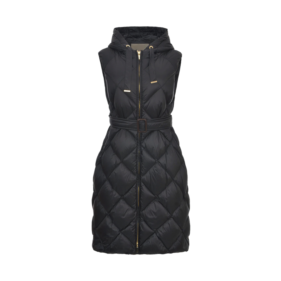 2529296075 002 [15% 쿠폰] Max Mara Tregil Hooded Quilted Padded Coat Black