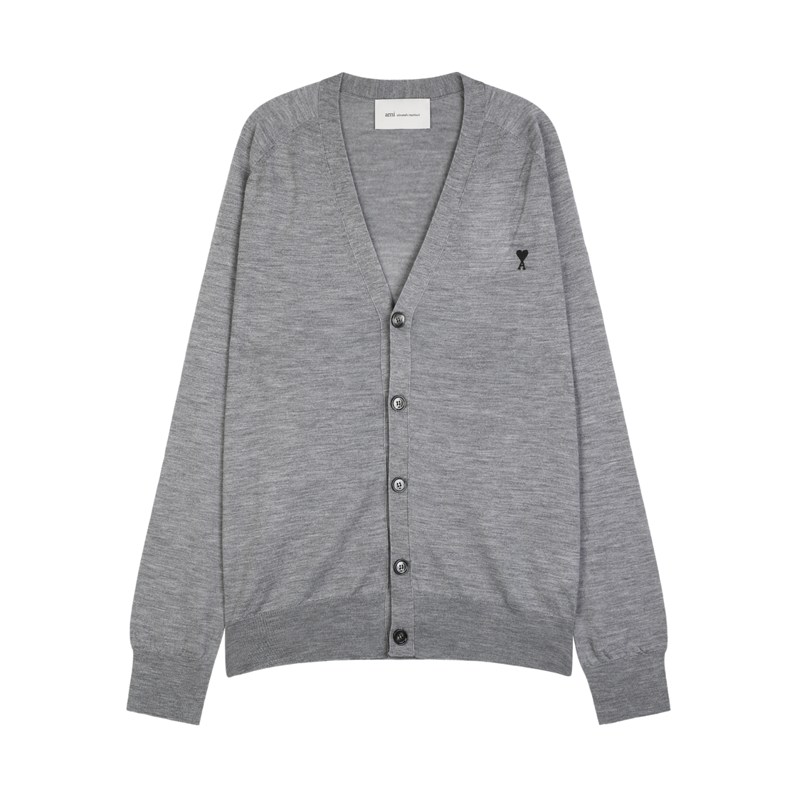 HKC384 KN0039 0504 [15% 쿠폰] AMI de Coeur Alexandre Mattiussi Wool Cardigan Grey Black