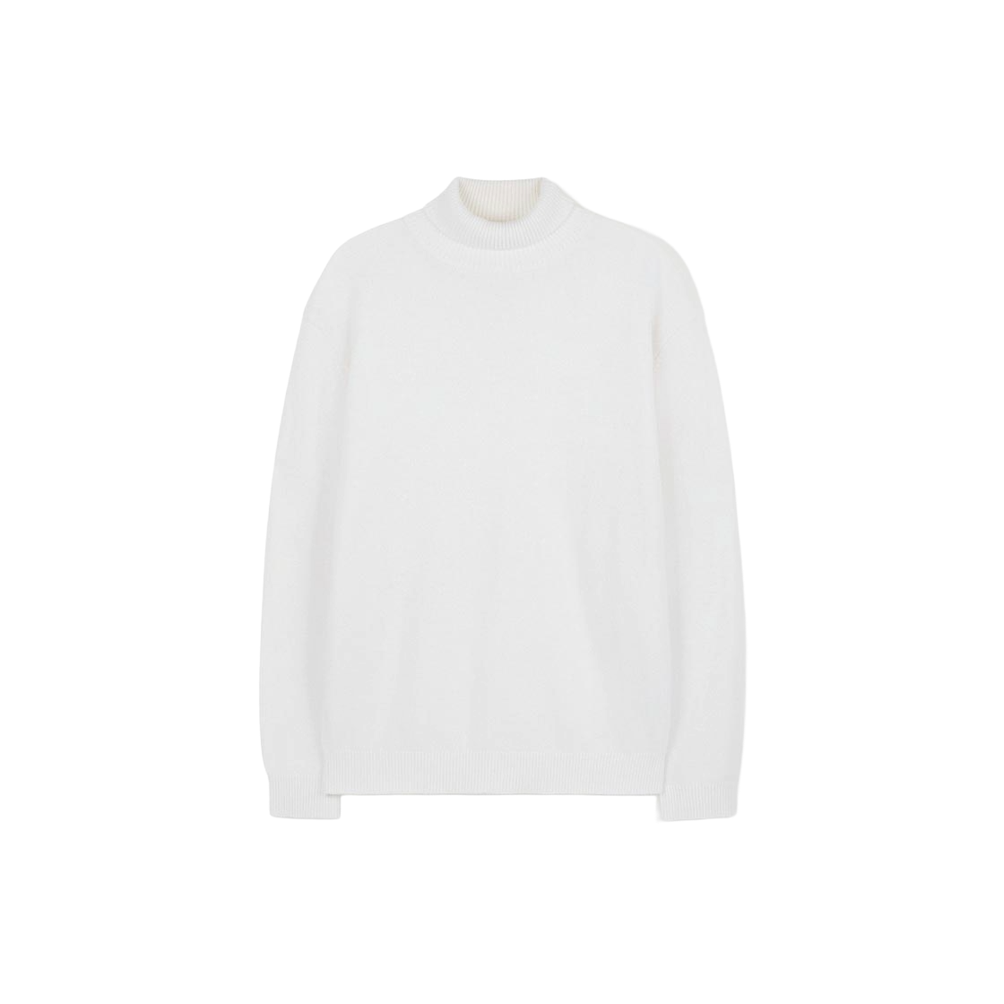 TNSW6F106IV TNGT Cashmere Blended Turtleneck Knit Top Cream
