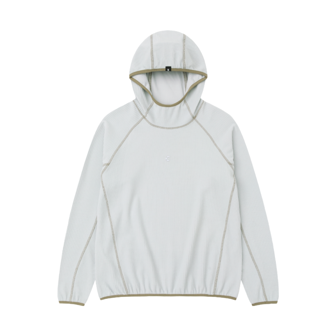 챕터엑스 그리드 텍스쳐 트레킹 후디 그레이(Chapter.X Grid Texture Trekking Hoodie Grey)