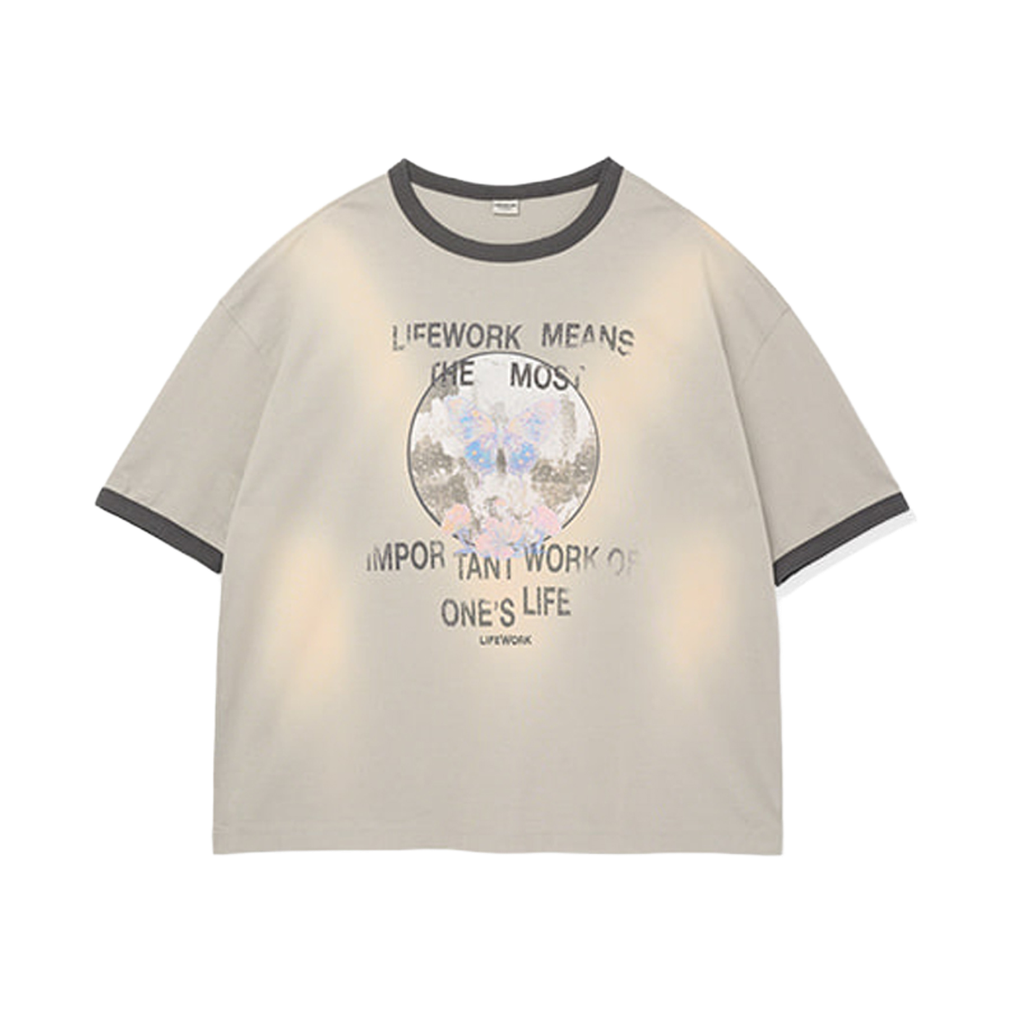 라이프워크 빈티지 레터링 링거 반팔 티셔츠_LW262TS828(Lifework Vintage Lettering Ringer Short-Sleeve T-Shirt_LW262TS828) - 4