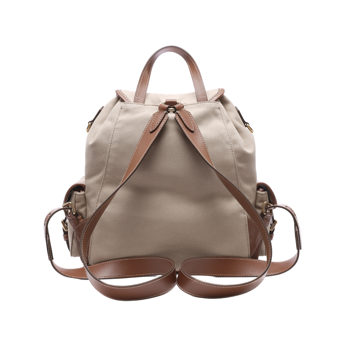 [15% 쿠폰] 미우 미우 캔버스 앤 레더 백팩 코드 베이지 브랜디([15% 쿠폰] Miu Miu Canvas and Leather Backpack Cord Beige Brandy) - 4