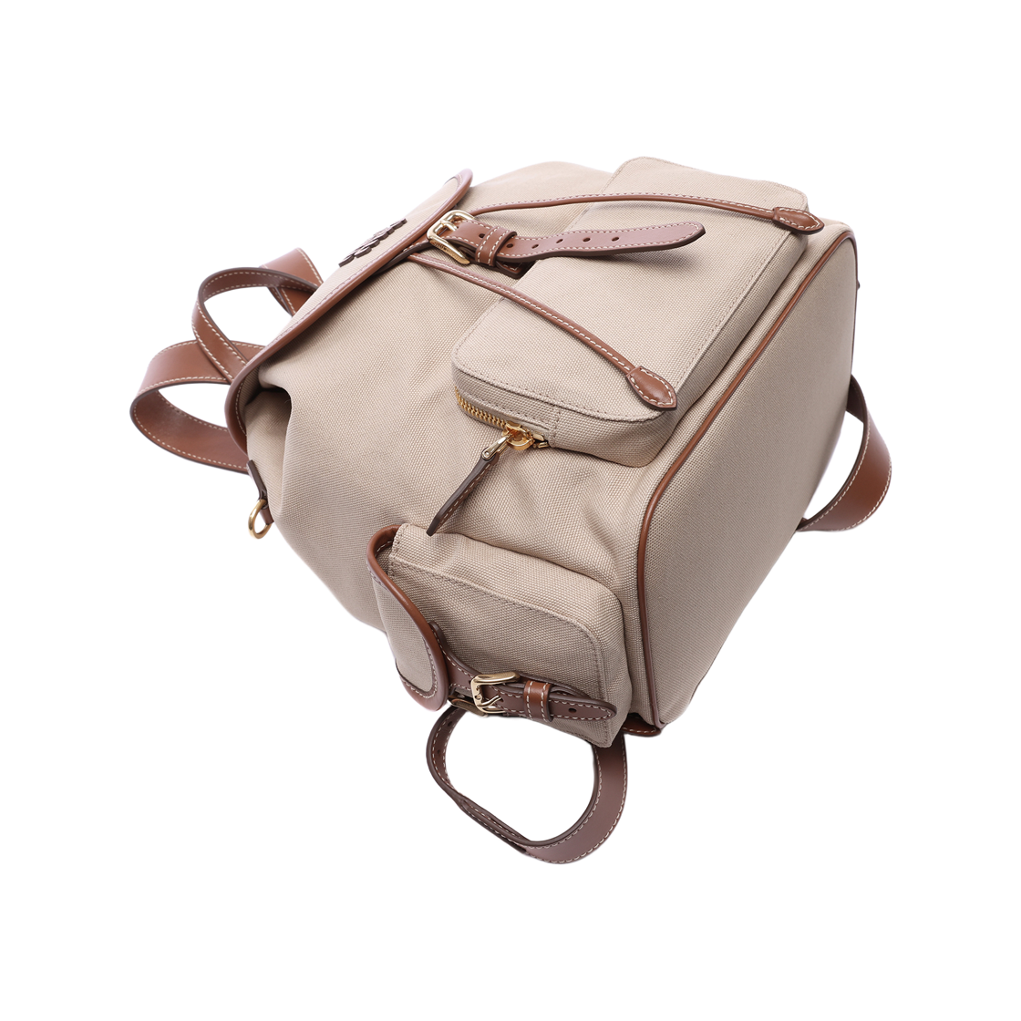 [15% 쿠폰] 미우 미우 캔버스 앤 레더 백팩 코드 베이지 브랜디([15% 쿠폰] Miu Miu Canvas and Leather Backpack Cord Beige Brandy) - 5
