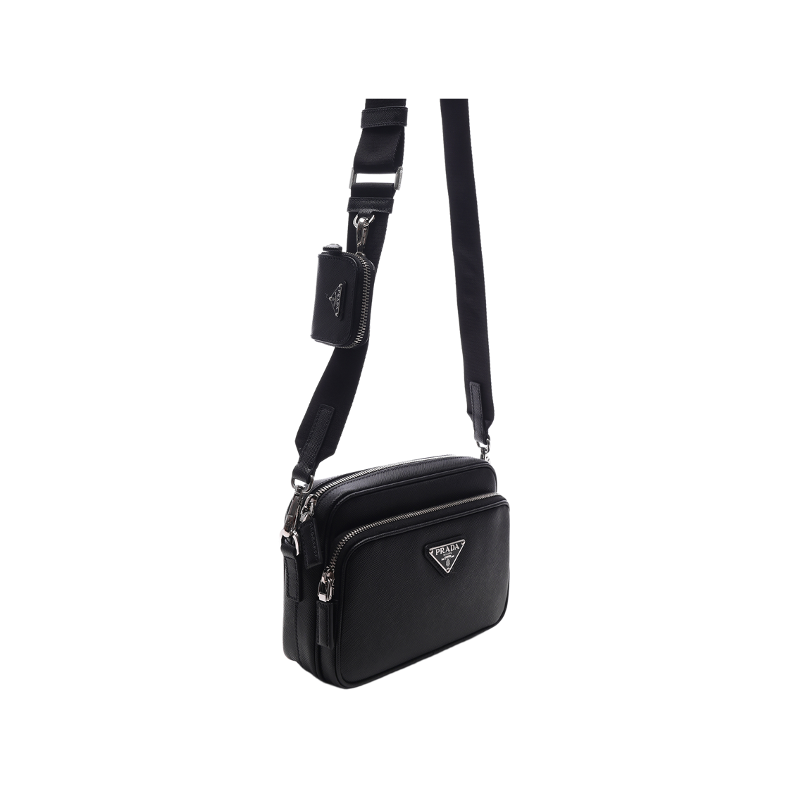 [15% 쿠폰] 프라다 사피아노 레더 숄더백 블랙([15% 쿠폰] Prada Saffiano Leather Shoulder Bag Black) - 3