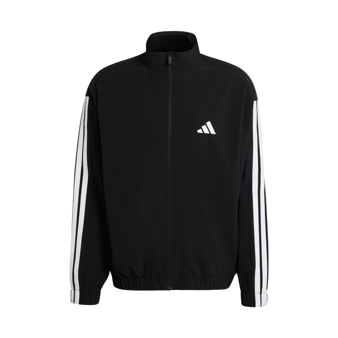 JY7717 Adidas Sportswear 3-Stripes Woven Regular Fit Track Top Black - KR Sizing
