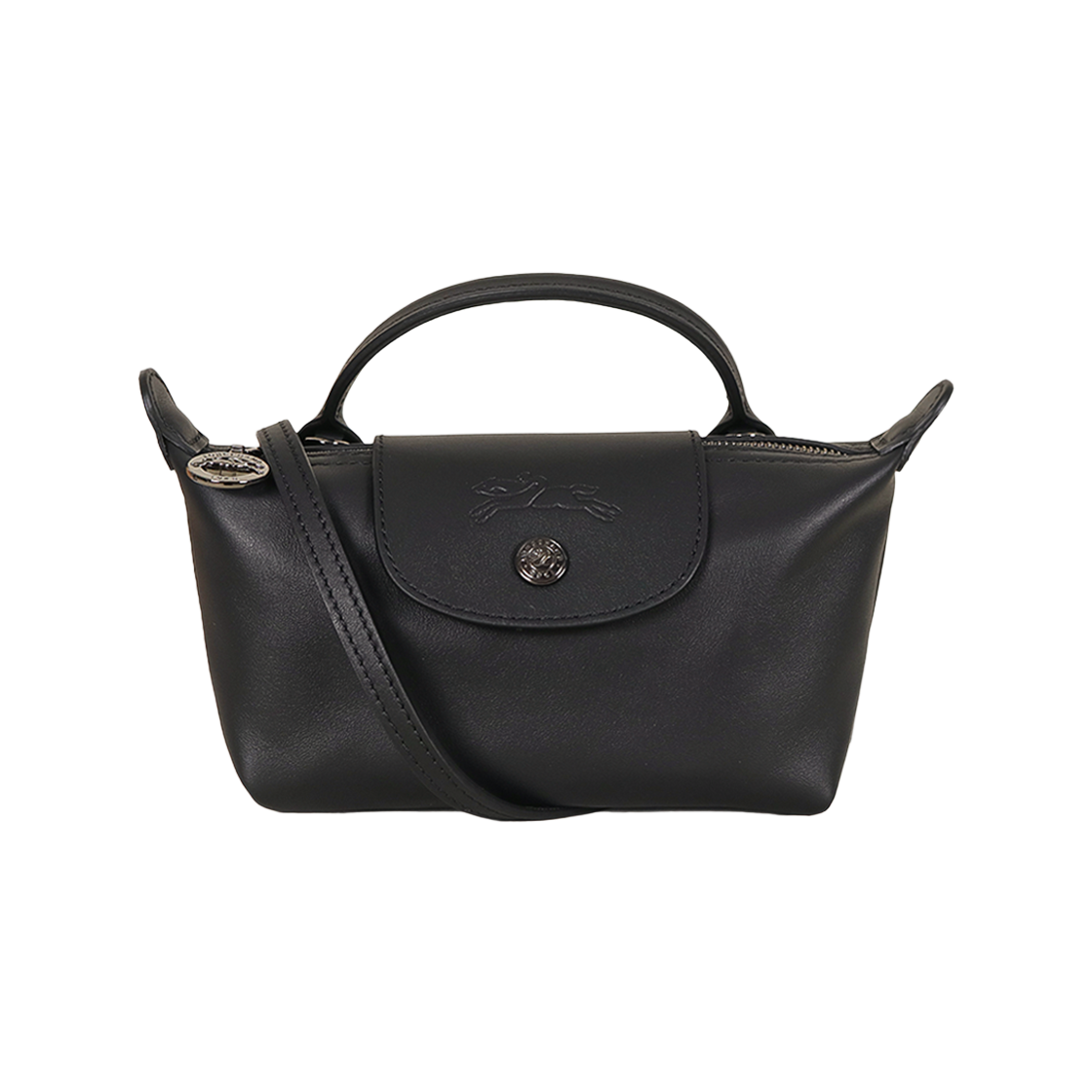 34205 987 001 [15% 쿠폰] Longchamp Le Pliage Xtra XS Leahter Pouch Black