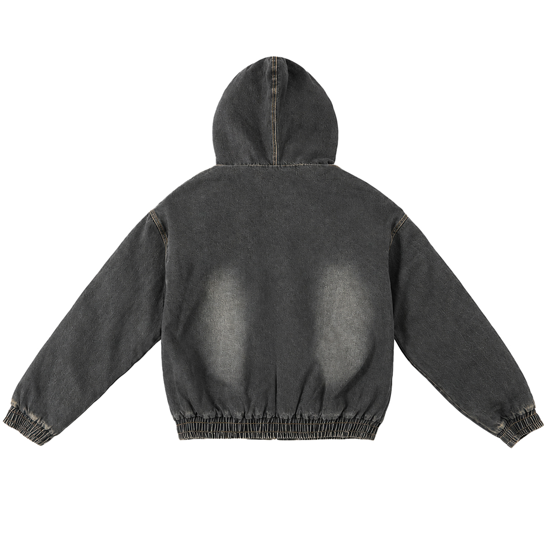 톤슬 데님 퍼 후드 점퍼 챠콜 그레이(TONSIL Denim Fur Hooded Jumper Charcoal) - 2
