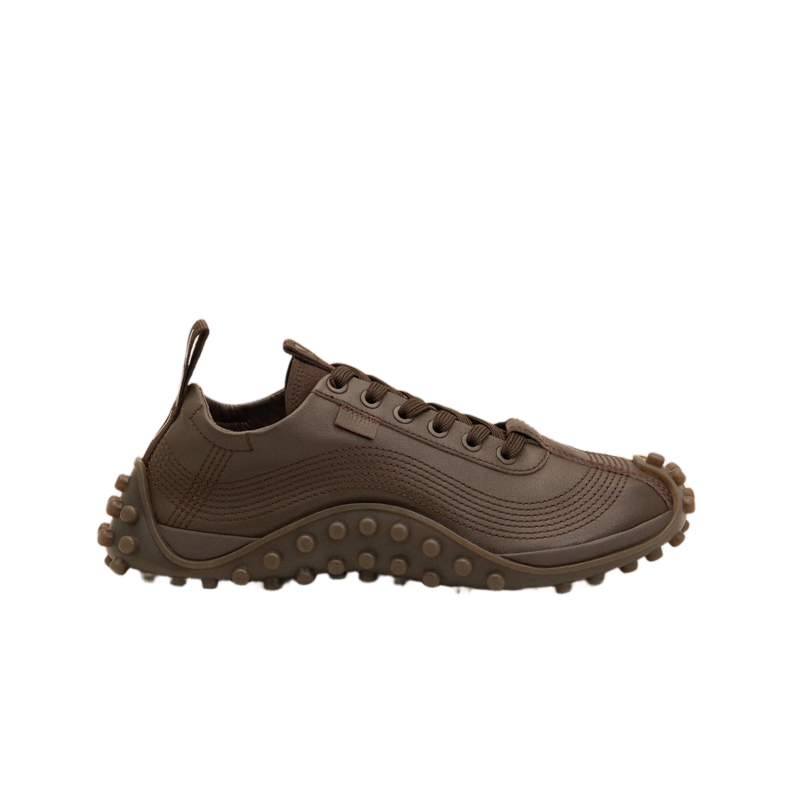 아미 브라운 카우 레더 미라지 스니커즈 초콜릿 브라운(AMI Brown Cow Leather Mirage Sneakers Chocolate Brown)