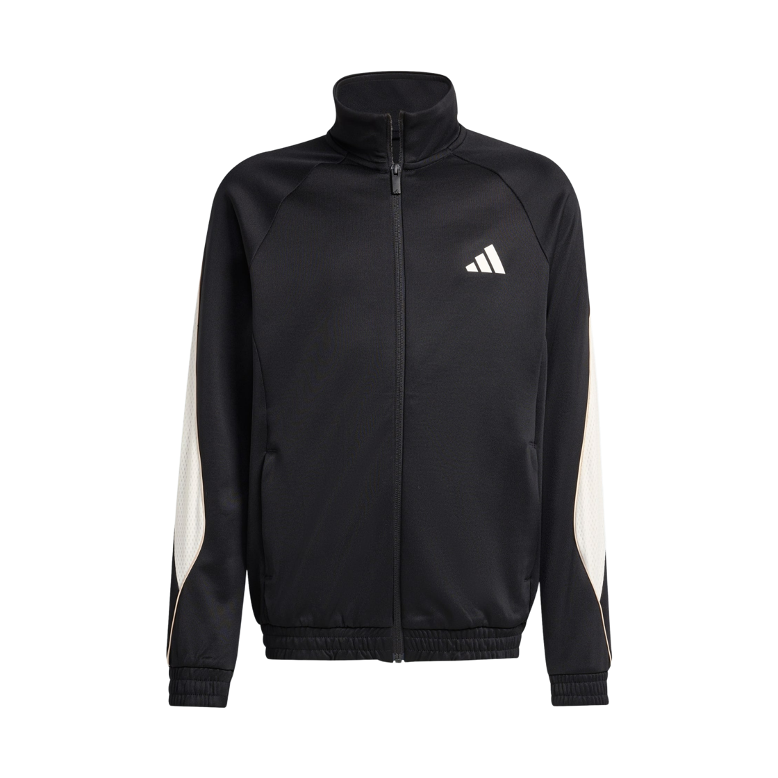 KB6996 (Kids) Adidas Sportswear Stadium Track Jacket Black Off White - KR Sizing