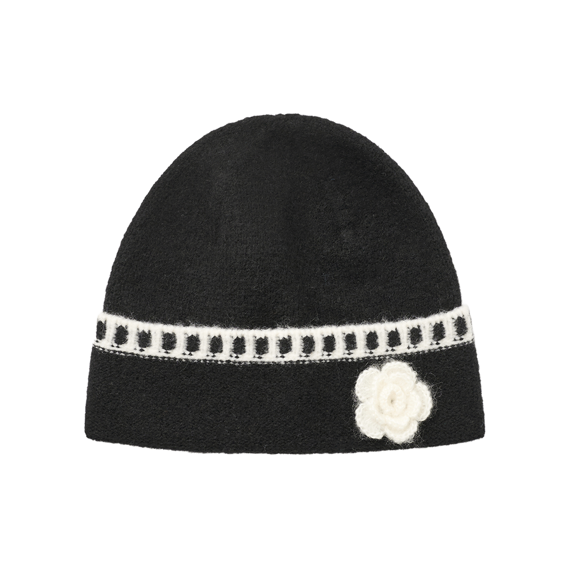 AL26FWBN03SBK Allincomplete Flower Garden Beanie Black