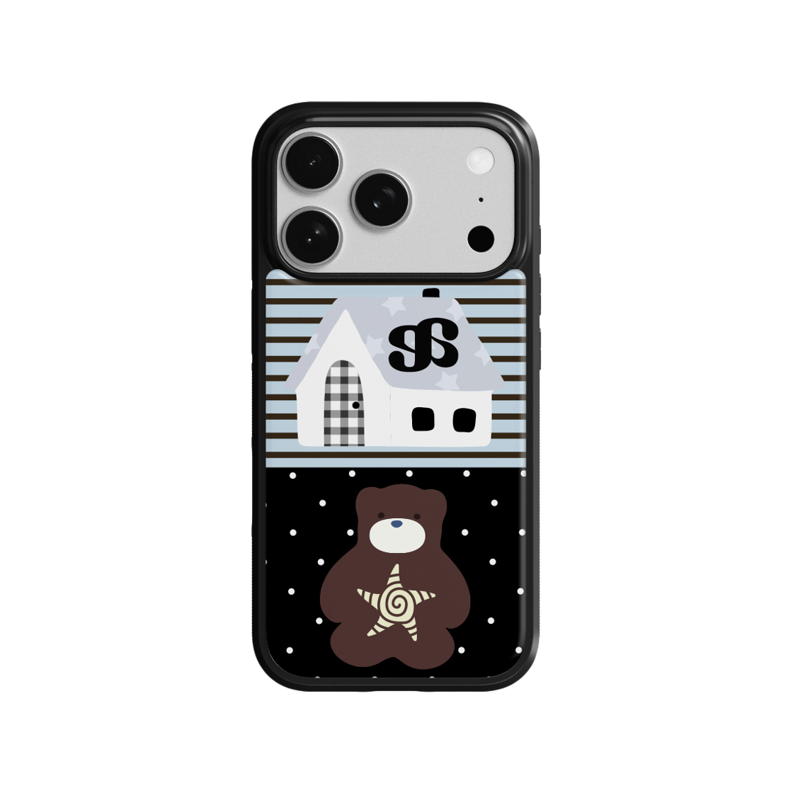 어프어프 코스모 베어 하우스 나이트 에폭시 케이스 블랙(EARPEARP Cosmo Bear House Night Epoxy Case Black) - 1
