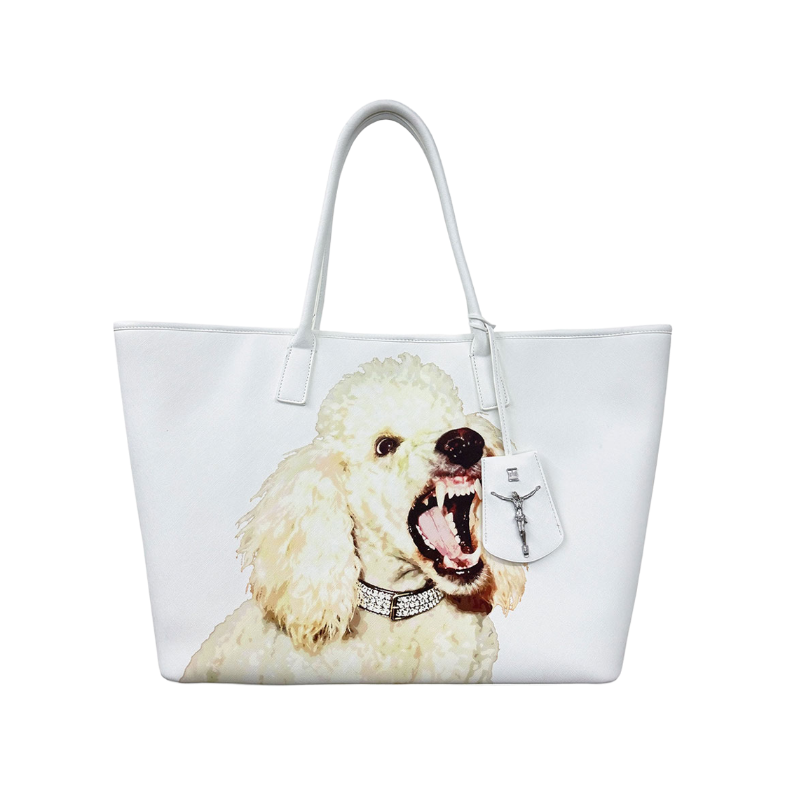 SC26A516WH Sculptor Unholy Paws Market Tote Bag White