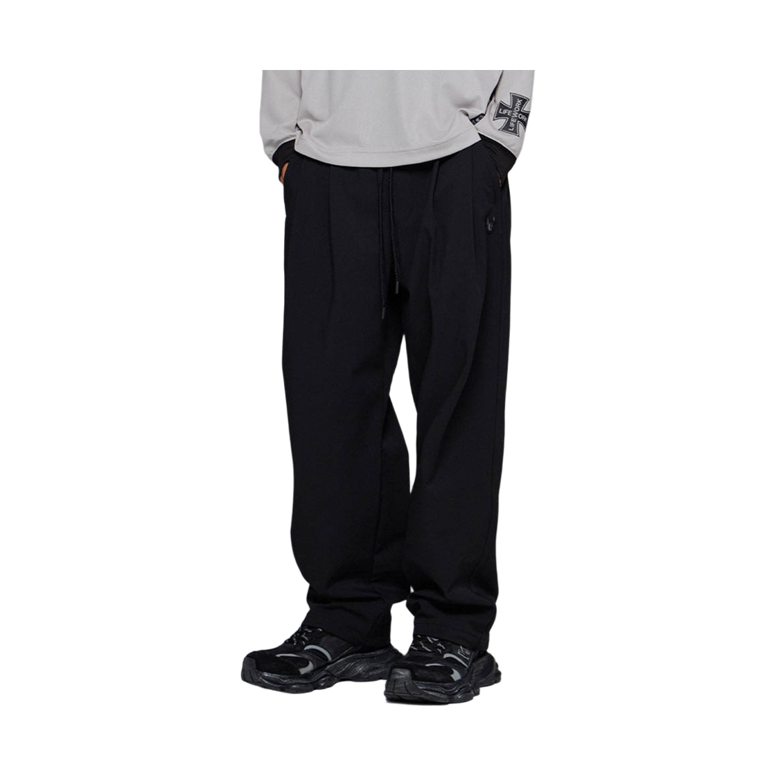 라이프워크 L4 투턱 슬릿 포켓 와이드 팬츠_LW254WL450(Lifework L4 Two-Tuck Slit Pocket Wide Pants_LW254WL450) - 2