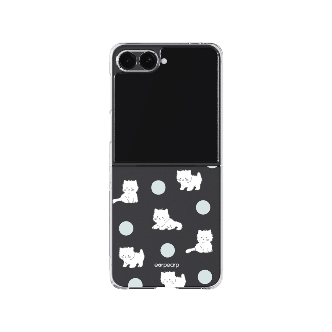 어프어프 티니 치치 갤럭시 Z플립 클리어하드 케이스(EARPEARP Tiny Chichi Galaxy Z Flip Clear Hard Case) - 1
