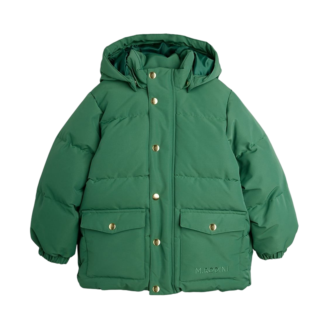 (키즈) 미니 로디니 푸퍼 자켓 그린((Kids) Mini Rodini Puffer Jacket Green)