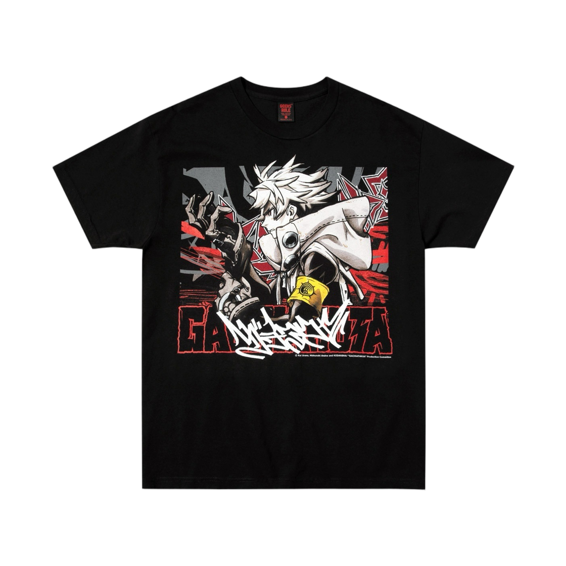 긱스 룰 x 가치아쿠타 실크스크린 프린팅 티셔츠 망가 버전 블랙(Geeks Rule x Gachiakuta Silkscreen Printing T-Shirt Manga Ver. Black)