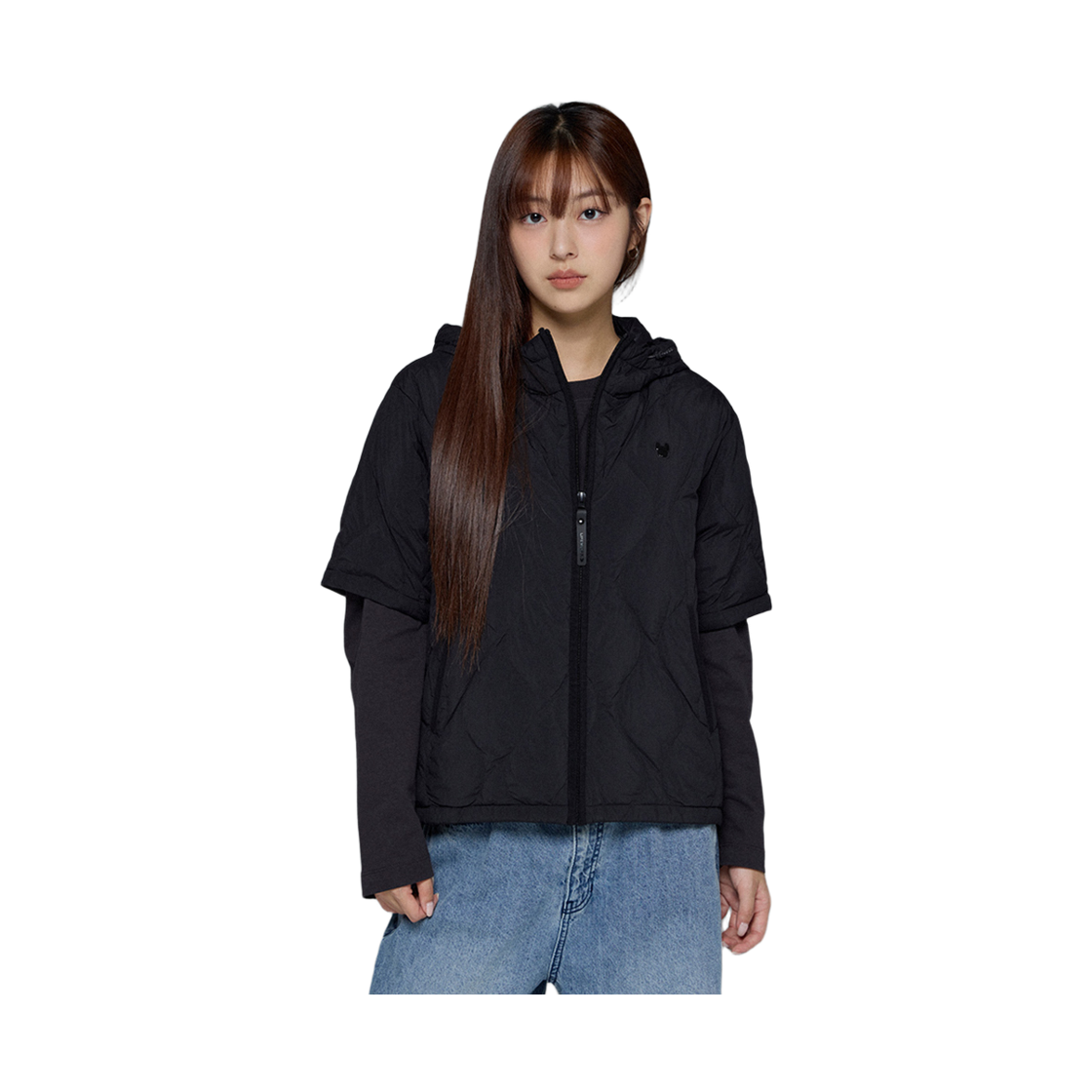 라이프워크 Lite 커브드 퀼팅 반팔 후드 다운 점퍼_LW254DJ703(Lifework Lite Curved Quilted Short-Sleeve Hooded Down Jumper_LW254DJ703) - 2