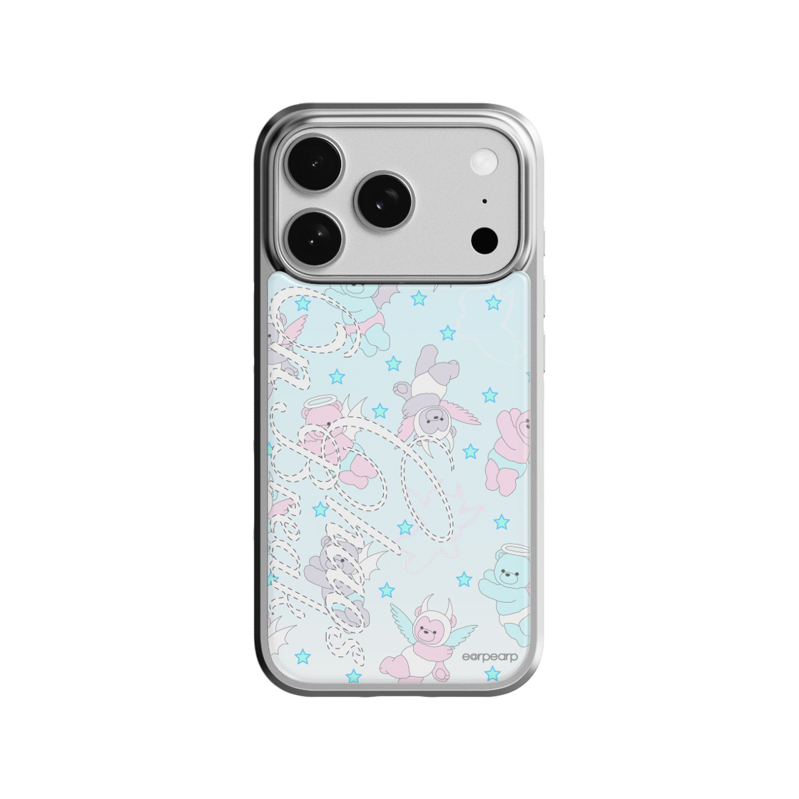 어프어프 카오스 베어 에폭시 케이스 실버(EARPEARP Chaos Bear Epoxy Case Silver)