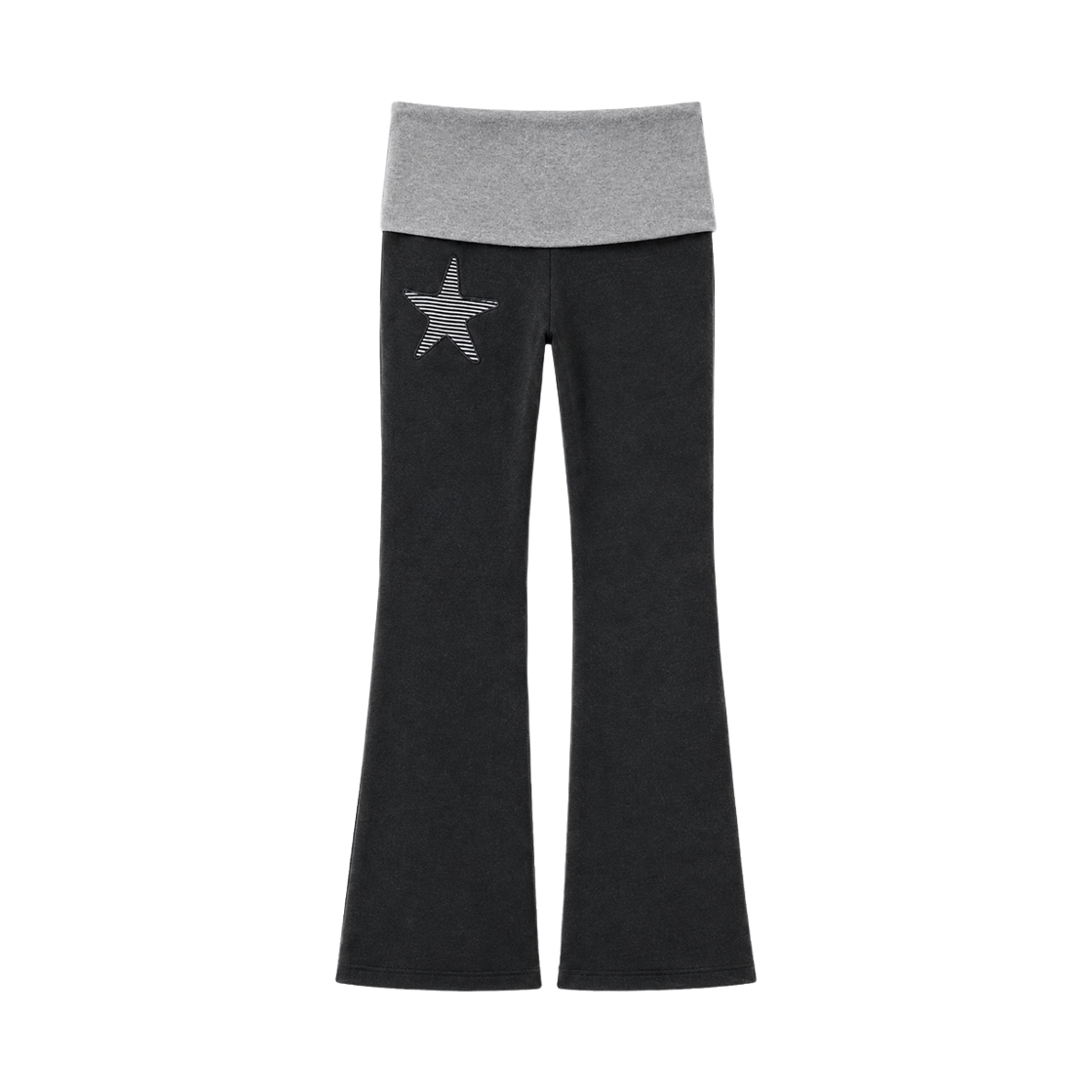 RS26WSP106CRC Rosefrantz Fold-Over Waistband Flare Pants [Charcoal]