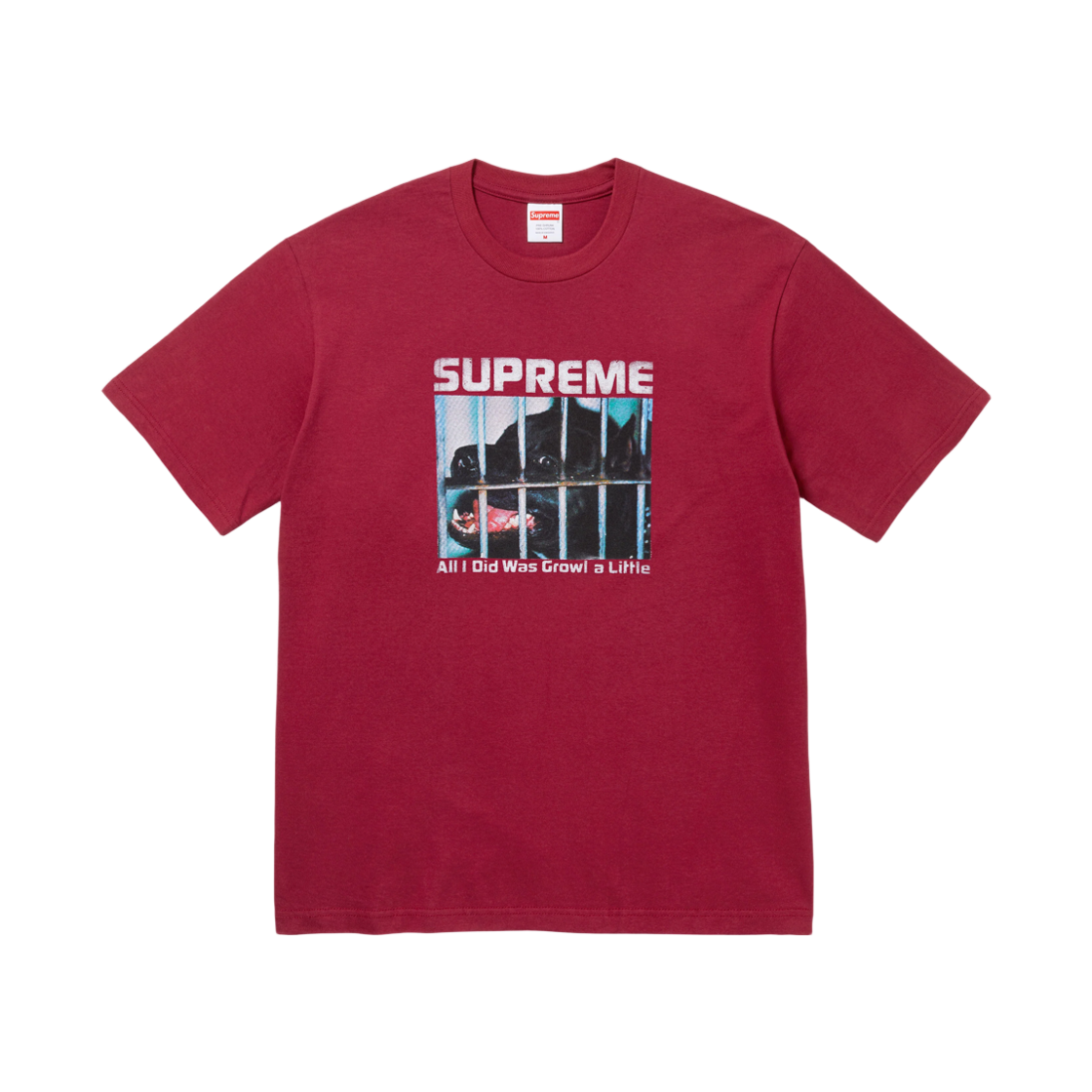 - Supreme Growl T-Shirt Cardinal - 26FW
