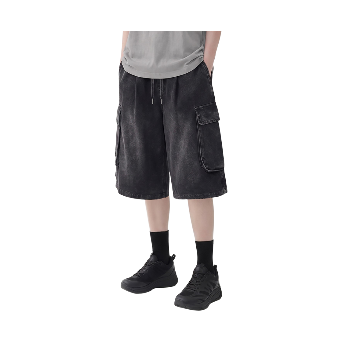 라이프워크 빈티지 피그먼트 버뮤다 카고 팬츠_LW262KS820(Lifework Leather Volume Wappen Short Pants_LW262KS406) - 3